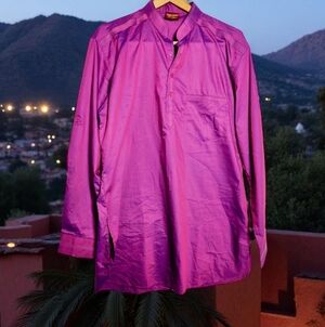 Vintage Con-Cave Men's Purple/Pink Kurta Sz 44